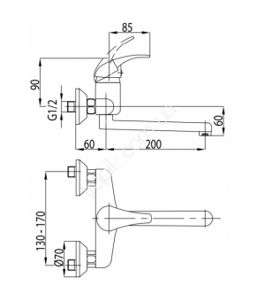 Смеситель Armatura Nefryt 500-910-00