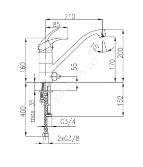 Смеситель Armatura Nefryt 503-813-00