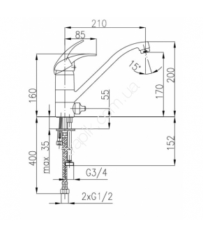 Смеситель Armatura Nefryt 503-814-00