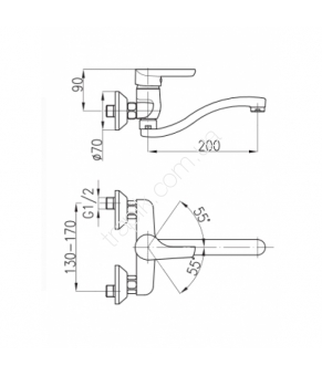 Смеситель Armatura Obsydian 5100-910-00