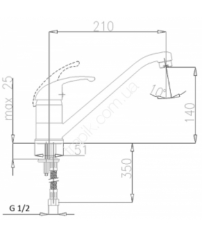 Смеситель Armatura Piryt 443-844-00