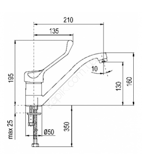Смеситель локтевой Armatura Special 473-984-00