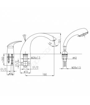 Смеситель Armatura Ametyst 405-214-00