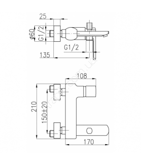 Смеситель Armatura Korund 4004-010-00