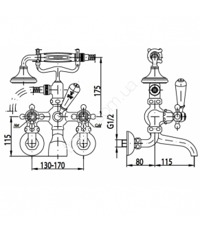 Смеситель Armatura Retro Classic 384-120-00