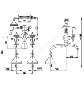 Смеситель Armatura Retro Classic 385-120-00