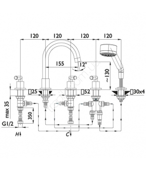 Смеситель Armatura Harmonic 345-520-00