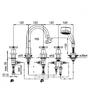 Смеситель Armatura Symetric 345-510-00