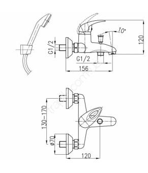 Смеситель Armatura Ferryt 544-550-00