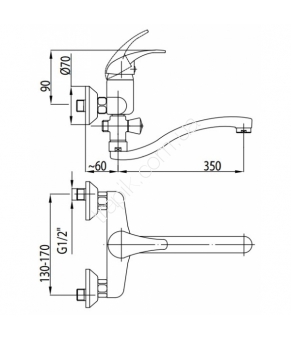 Смеситель Armatura Kroma 548-735-00
