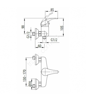 Смеситель Armatura Nefryt 506-510-00