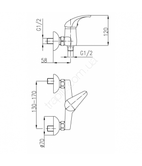 Смеситель Armatura Baryt 556-010-00