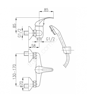 Смеситель Armatura Ecokran 5516-550-00