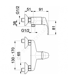 Смеситель Armatura Krzem 4216-010-00