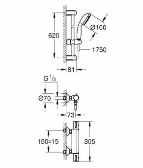 Смеситель Grohe Grohtherm 800 34565001