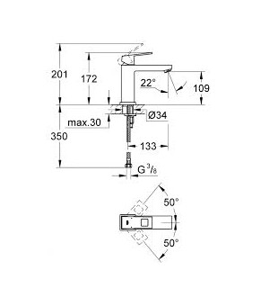 Змішувач Grohe Eurocube 23446000