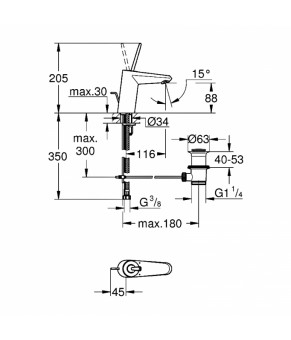 Смеситель Grohe Eurodisc Joy 23425LS0
