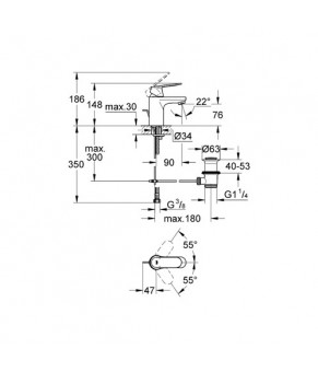 Смеситель Grohe Eurosmart cosmopolitan 32825000