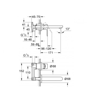 Смеситель Grohe BauEdge 20474000