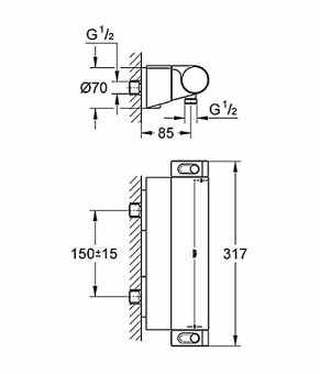 Смеситель Grohe GRT 2000NEW 34469001