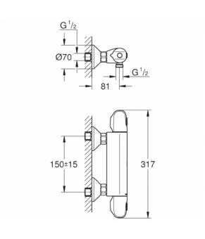Смеситель Grohe Grohtherm 1000 34143003