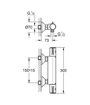 Смеситель Grohe Grohtherm 800 34558000
