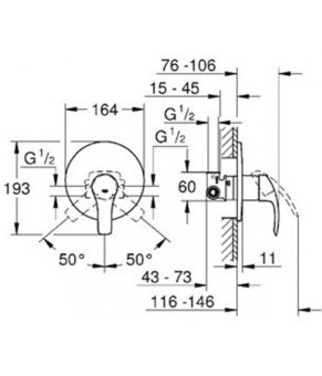 Смеситель Grohe Eurosmart 33556002