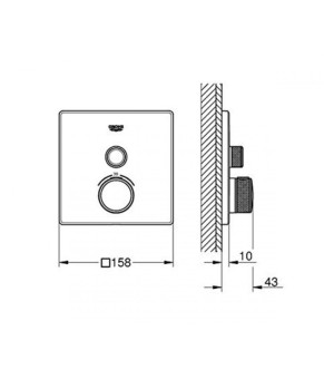 Смеситель Grohe GROHTHERM SMARTCONTROL 29123000