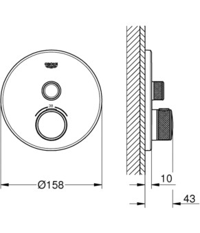  Смеситель Grohe GROHTHERM SMARTCONTROL 29118000