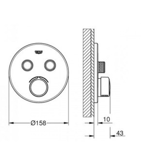 Смеситель Grohe GROHTHERM SMARTCONTROL 29145000