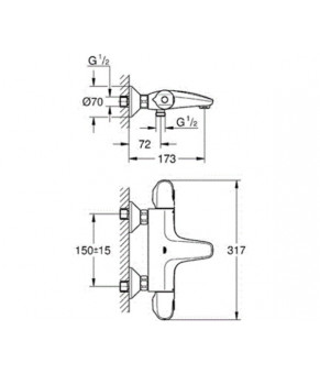 Смеситель Grohe Grohtherm 1000 34155003