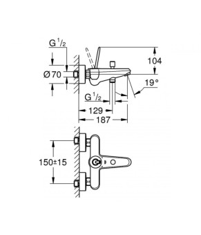 Смеситель Grohe Eurodisc Joy 23431LS0