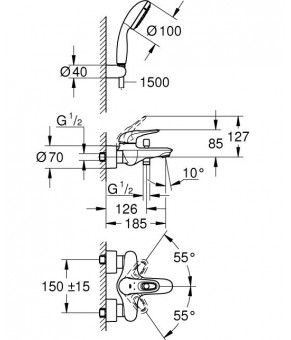 Смеситель Grohe Eurostyle 3359230A