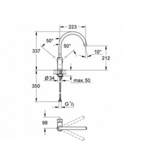 Смеситель Grohe BauClassic 31234000