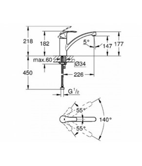 Смеситель Grohe Eurosmart 32534002