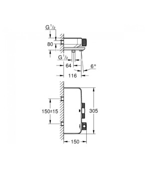 Смеситель Grohe GROHTHERM SMARTCONTROL 34718000