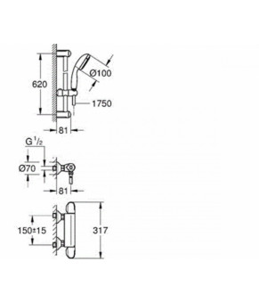 Смеситель Grohe GROHTHERM 1000 NEW 34151003