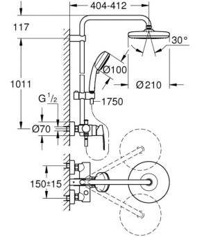 Душевая колонна Grohe Tempesta 26224001