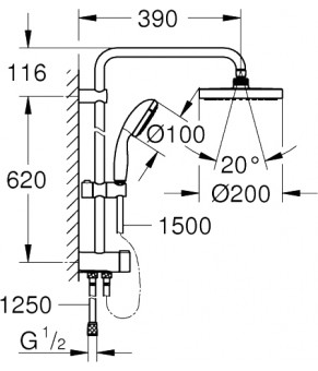 Душевая колонна Grohe Tempesta 27389001