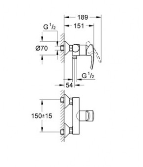 Смеситель  GROHE EUROSTYLE 33590001