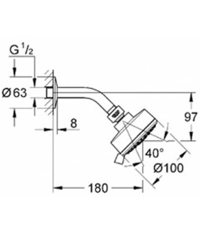 Верхний душ Grohe TEMPESTA COSMOPOLITAN 26090000