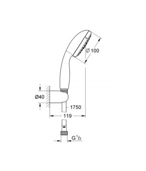 Душевой гарнитур Grohe Tempesta 27849001