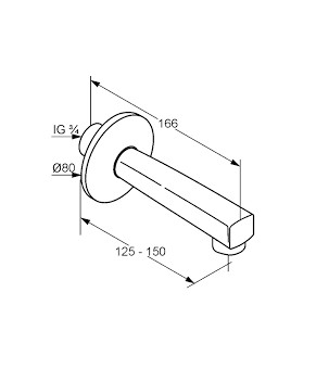 Излив для ванны GROHE BAU COSMOPOLITAN 13255000