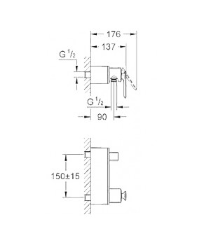 Смеситель  GROHE VERIS 32197000