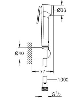 Гигиенический душ Grohe Tempesta-F 26352000