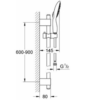 Душевой гарнитур Grohe Power and Soul 27738000