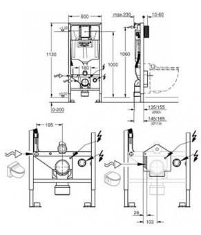 Инсталляция Grohe Rapid SL 39112001
