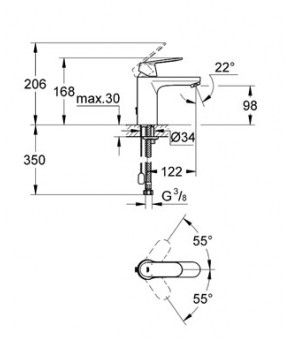 Смеситель Grohe Eurosmart Сosmopolitan 23326000
