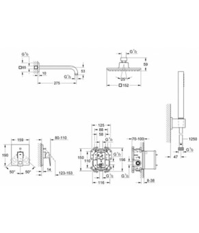Душевая система GROHE EUROCUBE 23409000