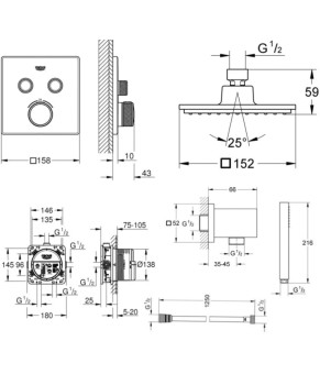 Душевая система Grohe SmartControl 23409SC0